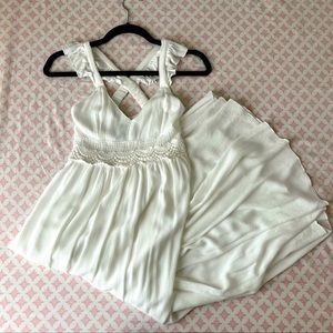 Sincerely Jules white cotton gauze and lace dress size Medium